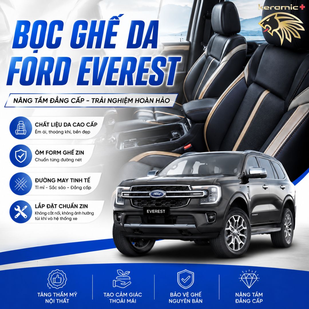 Bọc ghế da Ford Everest