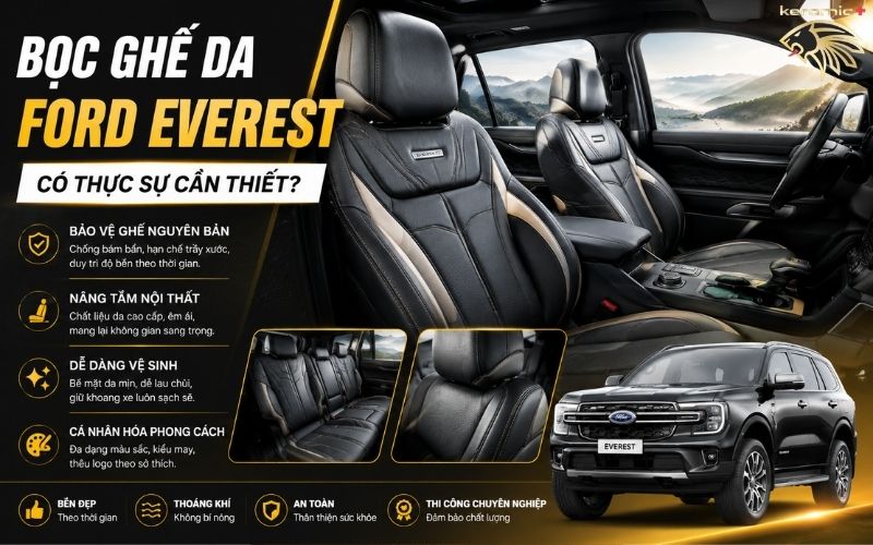 Bọc ghế da Ford Everest Bọc ghế da Ford Everest