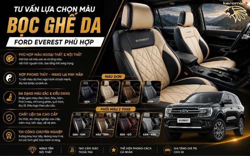 Bọc ghế da Ford Everest Bọc ghế da Ford Everest