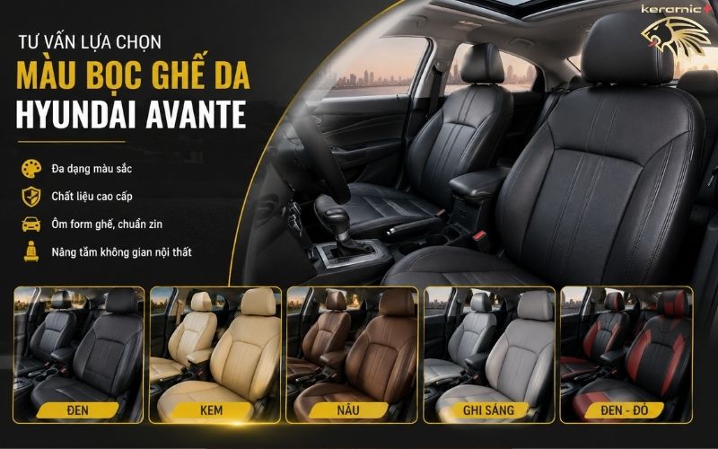 Bọc ghế da Hyundai Avante Bọc ghế da Hyundai Avante