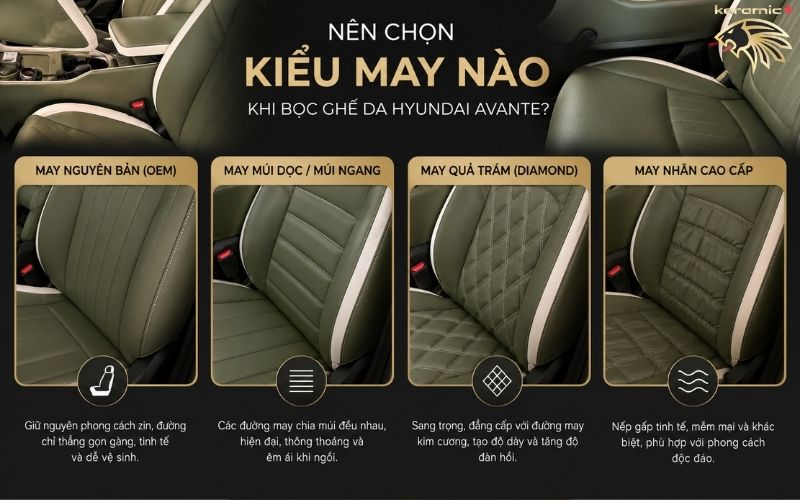 Bọc ghế da Hyundai Avante Bọc ghế da Hyundai Avante