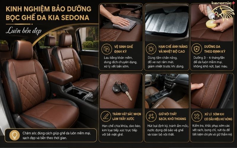 Bọc ghế da Kia Sedona Bọc ghế da Kia Sedona