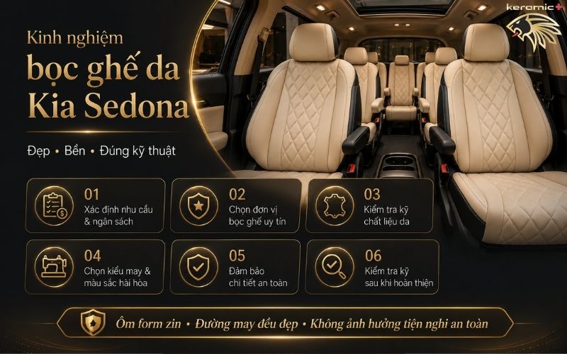 Bọc ghế da Kia Sedona Bọc ghế da Kia Sedona