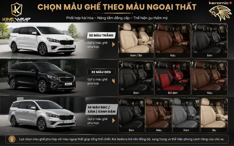 Bọc ghế da Kia Sedona Bọc ghế da Kia Sedona