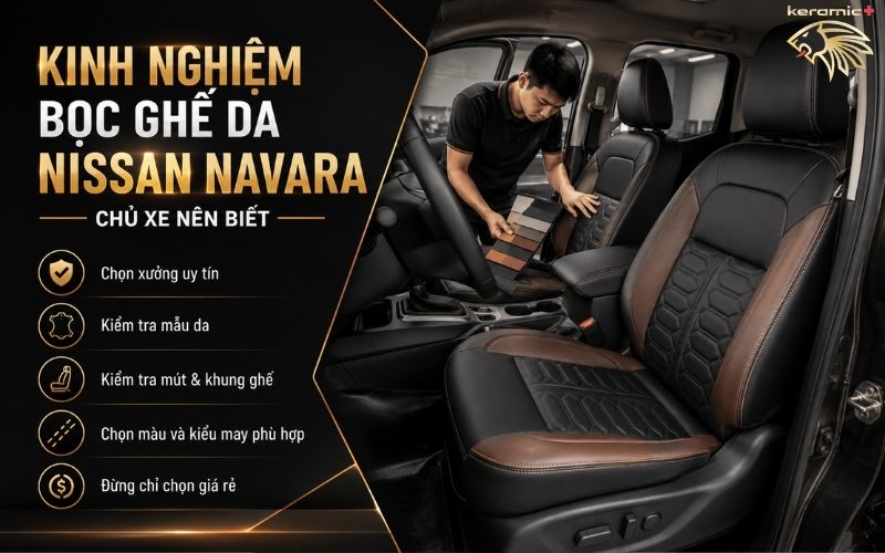 Bọc ghế da Nissan Navara Bọc ghế da Nissan Navara