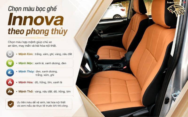 Bọc ghế da ô tô Innova