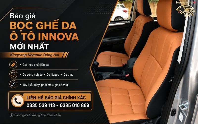 Bọc ghế da ô tô Innova