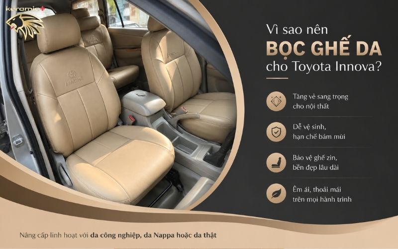 Bọc ghế da ô tô Innova