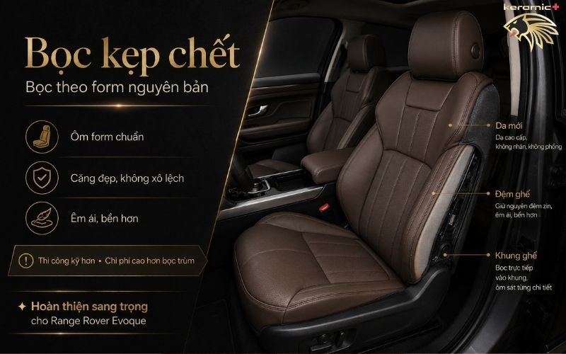 Bọc ghế da Range Rover Evoque