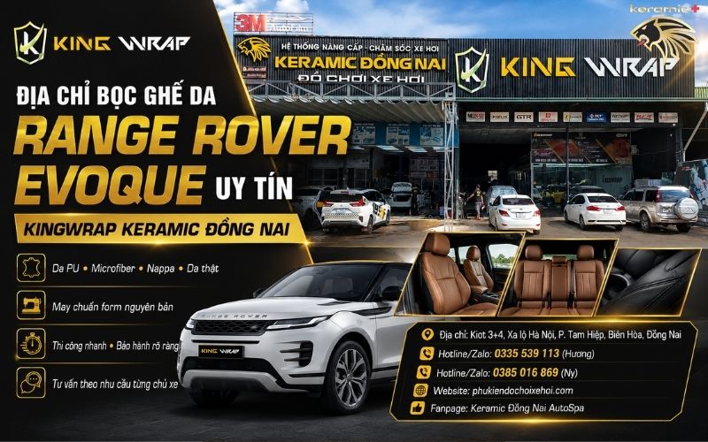 Bọc ghế da Range Rover Evoque
