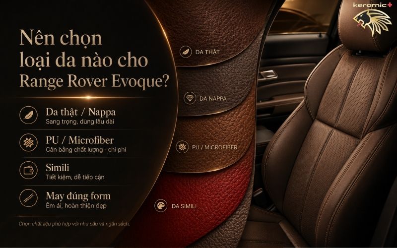 Bọc ghế da Range Rover Evoque