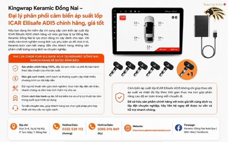 Cảm biến áp suất lốp ICAR Ellisafe ADI5