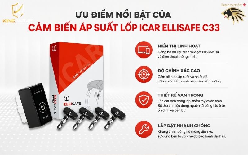 Cảm biến áp suất lốp ICAR Ellisafe C33 Cảm biến áp suất lốp ICAR Ellisafe C33