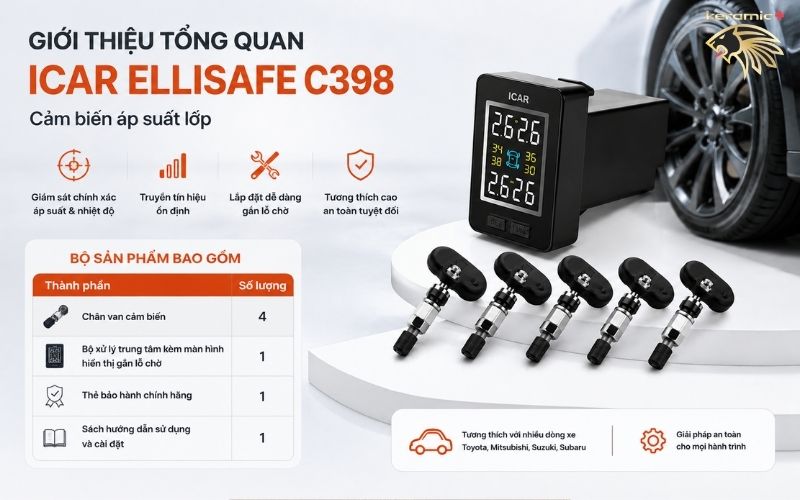 Cảm biến áp suất lốp ICAR Ellisafe C398