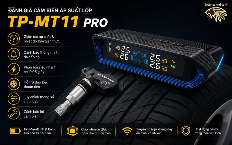 Cảm biến áp suất lốp Steelmate TP-MT11 Pro Cảm biến áp suất lốp Steelmate TP-MT11 Pro