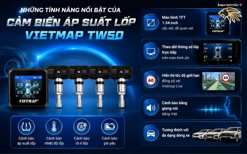 Cảm biến áp suất lốp Vietmap TW50 Cảm biến áp suất lốp Vietmap TW50