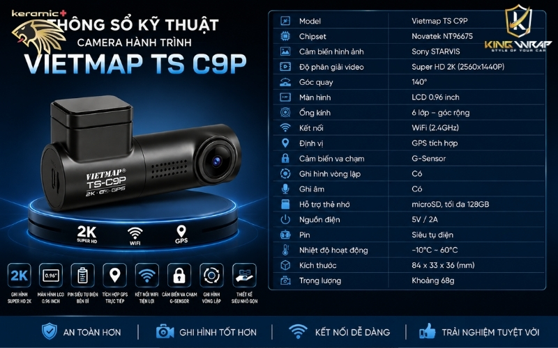 Camera Hành Trình Vietmap TS C9P
