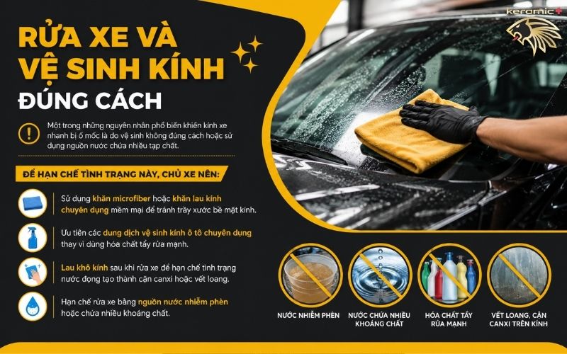 Tẩy ố kính Ô Tô