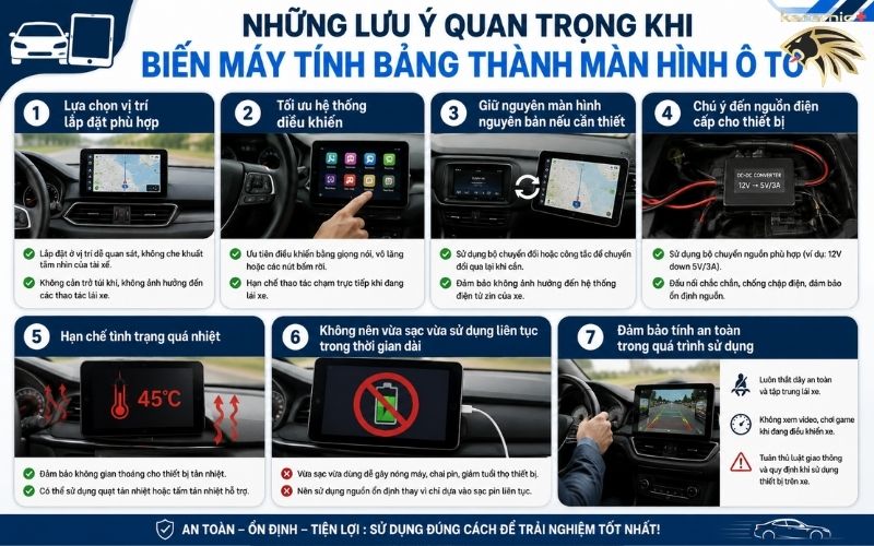 biến máy tính bảng thành màn hình ô tô biến máy tính bảng thành màn hình ô tô