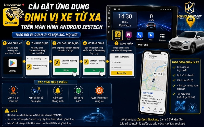 cài đặt màn hình Android ô tô