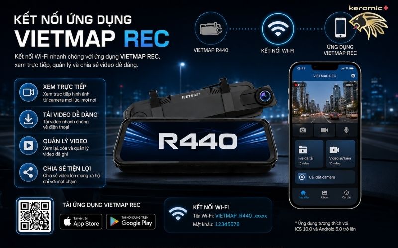 Camera Hành Trình Vietmap R440 Ghi Hình 4K Camera Hành Trình Vietmap R440 Ghi Hình 4K