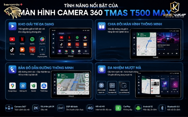 Màn hình camera 360 TMAS T500 MAX Màn hình camera 360 TMAS T500 MAX