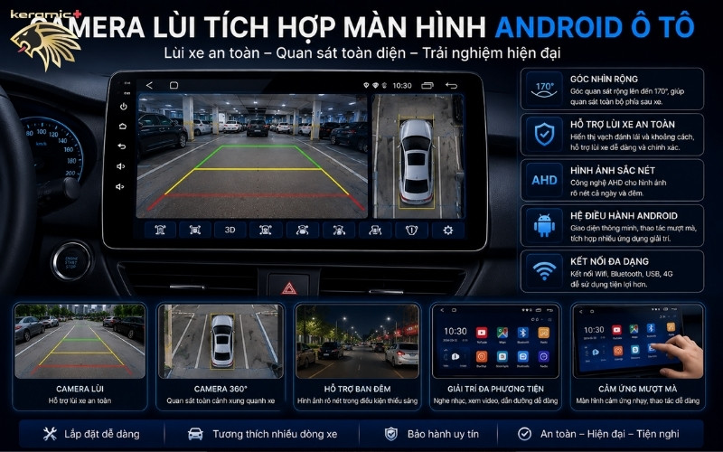 màn hình Camera lùi ô tô