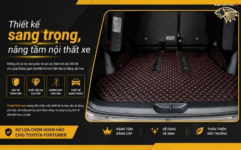 Thảm lót sàn ô tô 360 độ cho xe Toyota Fortuner