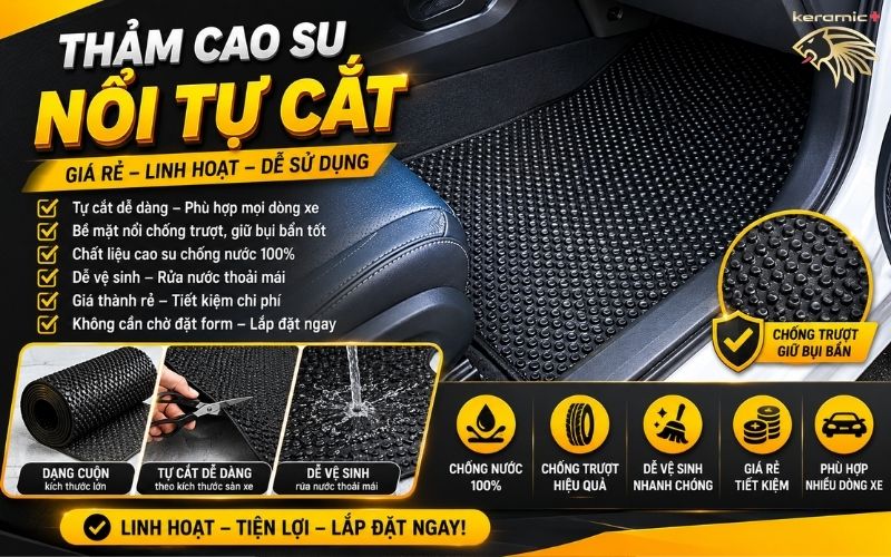 Thảm lót sàn ô tô bằng cao su