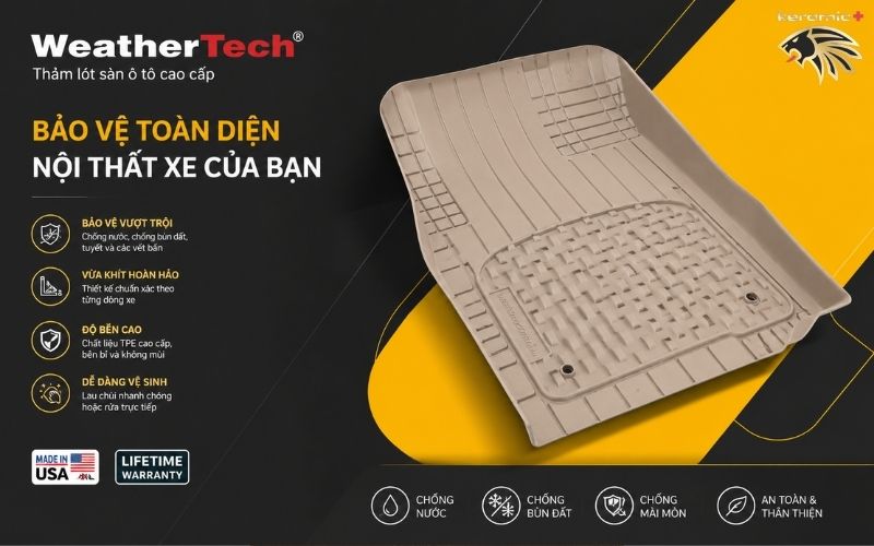 Thảm lót sàn ô tô bằng cao su