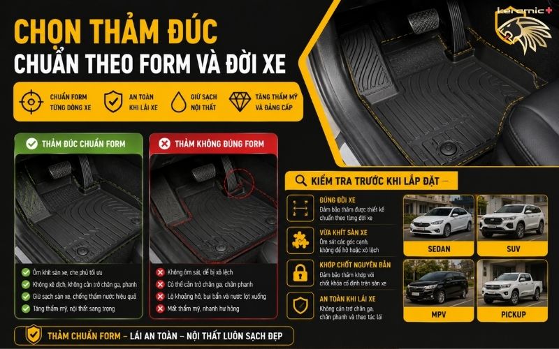 Thảm lót sàn ô tô bằng cao su
