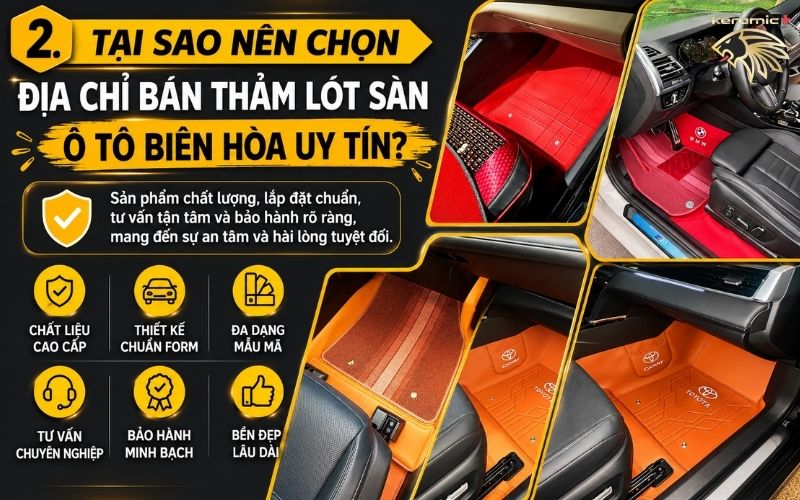 thảm lót sàn ô tô Biên Hòa
