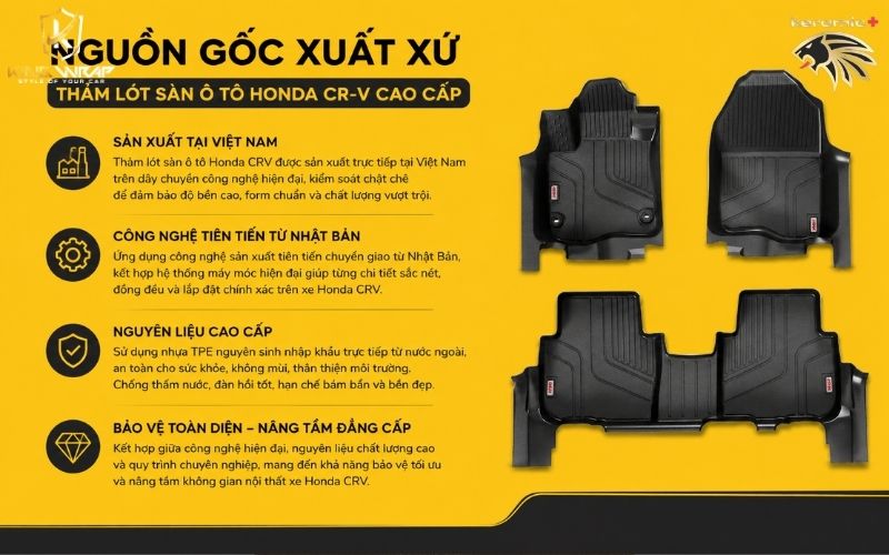 Thảm lót sàn ô tô Honda CRV Thảm lót sàn ô tô Honda CRV