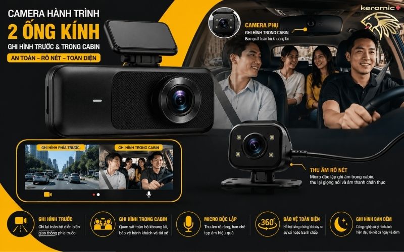 Camera hành trình có quay được trong xe không Camera hành trình có quay được trong xe không