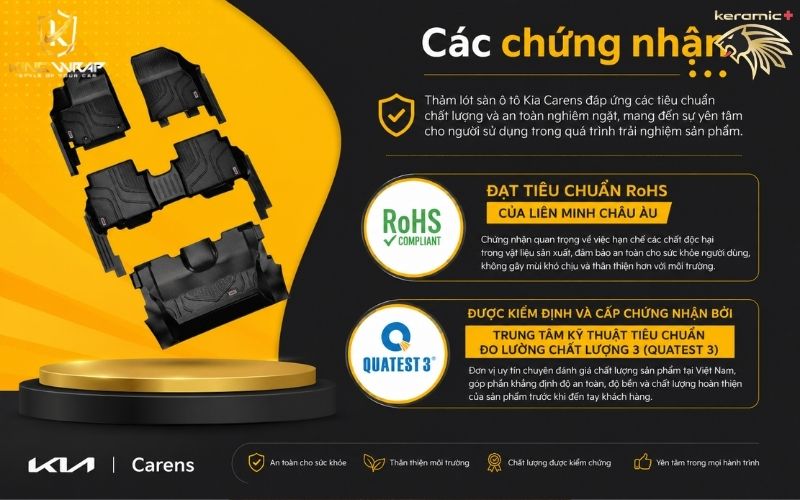 Thảm lót sàn ô tô Kia Carens Thảm lót sàn ô tô Kia Carens