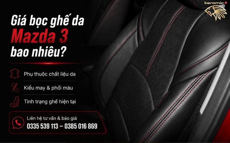 Bọc ghế da Mazda 3 Bọc ghế da Mazda 3