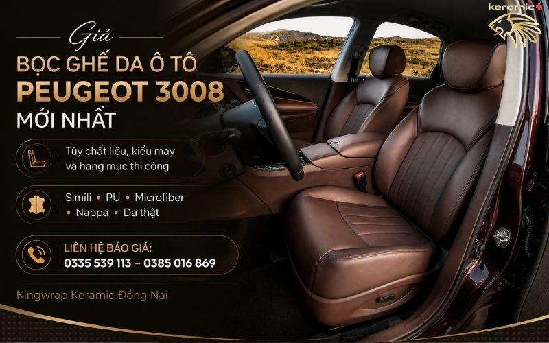 Bọc ghế da Peugeot 3008 Bọc ghế da Peugeot 3008