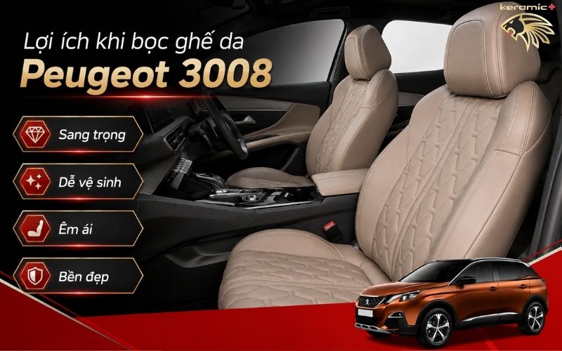 Bọc ghế da Peugeot 3008 Bọc ghế da Peugeot 3008