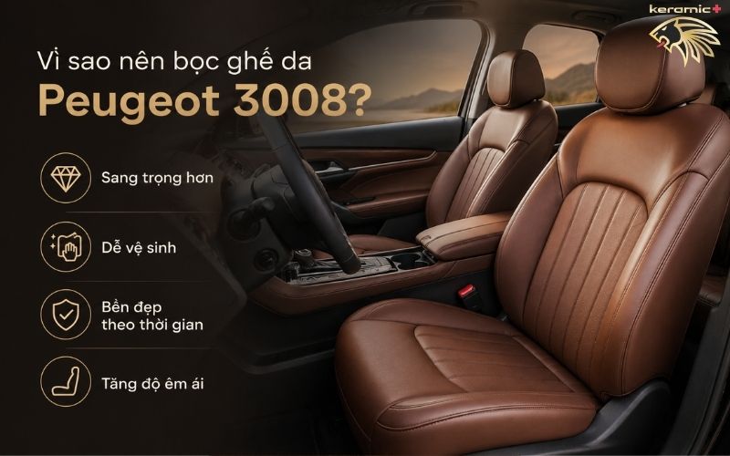 Bọc ghế da Peugeot 3008 Bọc ghế da Peugeot 3008