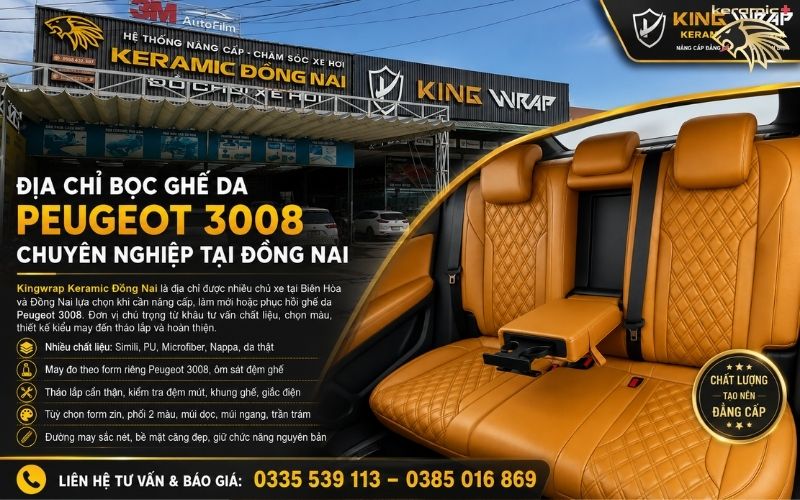 Bọc ghế da Peugeot 3008 Bọc ghế da Peugeot 3008