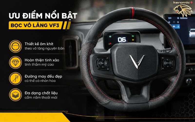Bọc vô lăng VF3 Bọc vô lăng VF3