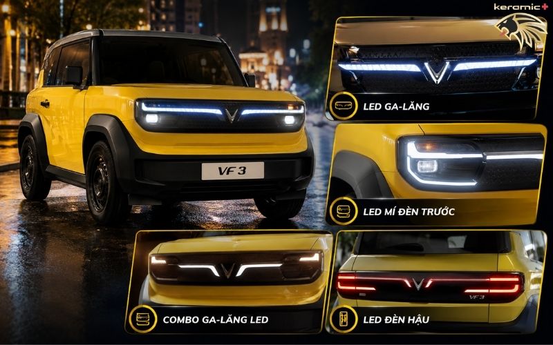 Độ đèn Vinfast VF3 Độ đèn Vinfast VF3
