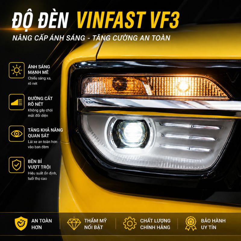 Độ đèn Vinfast VF3