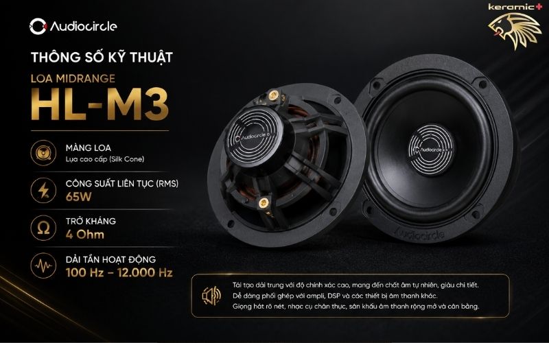 Loa Midrange Audiocircle HL-M3