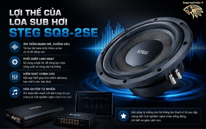 Loa sub hơi STEG SQ8-2SE
