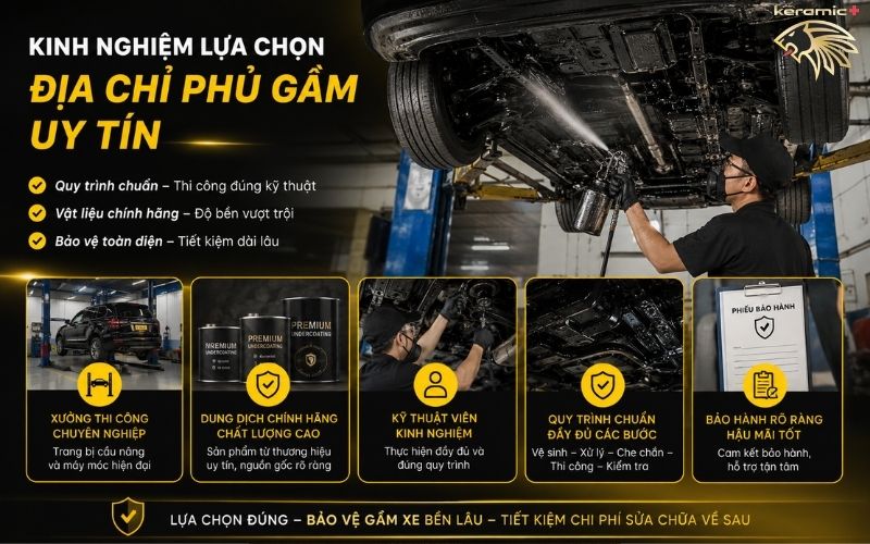 Sơn phủ gầm xe ô tô giá bao nhiêu Sơn phủ gầm xe ô tô giá bao nhiêu
