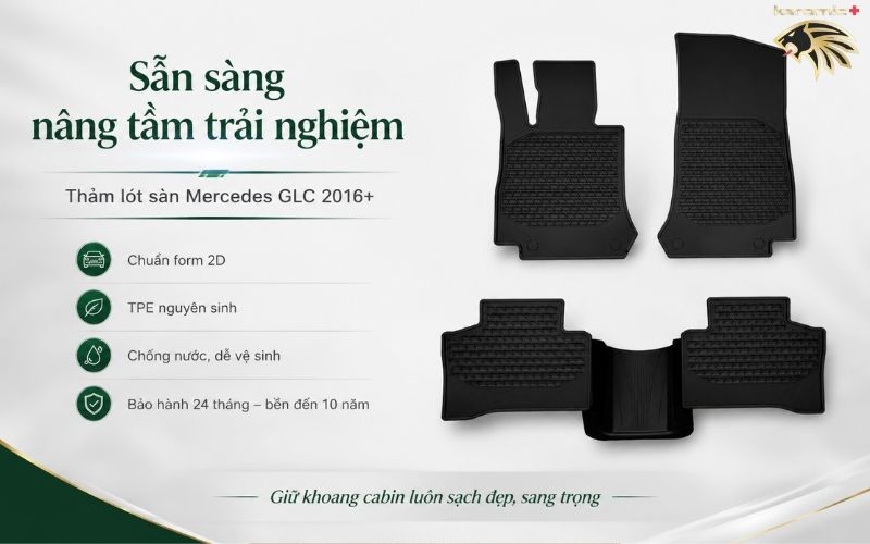 Thảm lót sàn Mercedes GLC 2016 Thảm lót sàn Mercedes GLC 2016