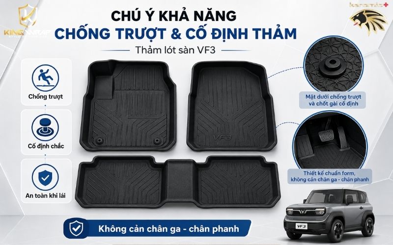 Thảm lót sàn ô tô Vinfast VF3 Thảm lót sàn ô tô Vinfast VF3