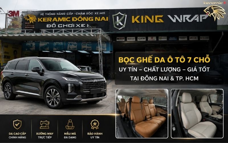 Bọc ghế da ô tô 7 chỗ