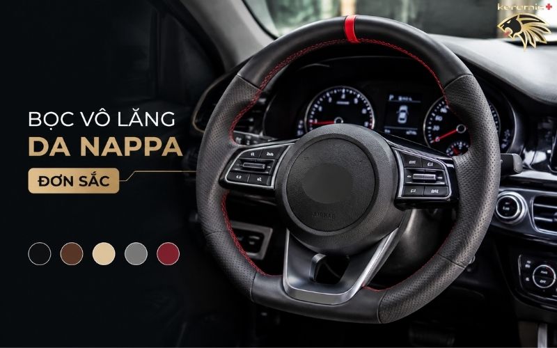 bọc vô lăng da Nappa